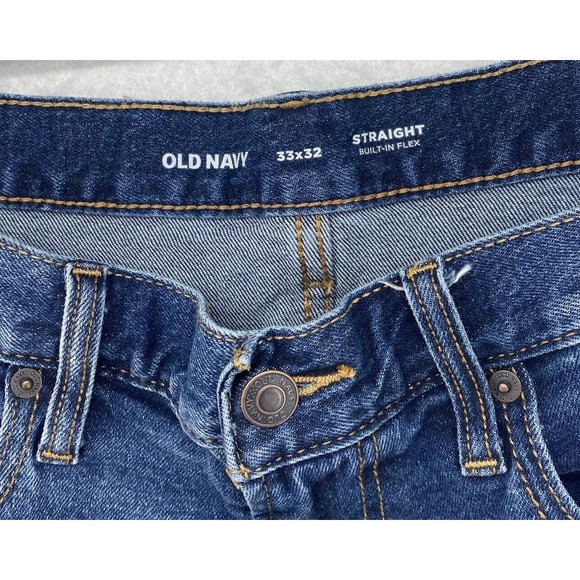 Old Navy Jeans Mens Size 32x32 Blue Denim Classic Straight Built In Flex Pants - Picture 5 of 10